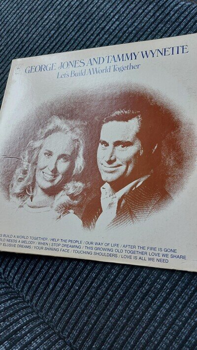 George Jones & Tammy Wynette Let's Build A World Together Epic Vinyl LP