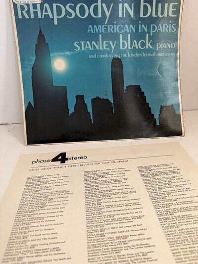 George Gershwin Rhapsody In Blue LP Stanley Black Decca Phase 4 Stereo PFS 4098