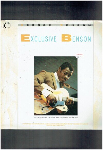 GEROGE BENSON EXCLUSIVELY BENSON DOUBLE VINYL ALBUM 1987