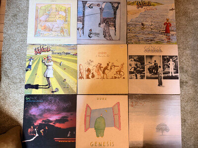 GENESIS - 10 x UK VINYL LPs - JOB LOT