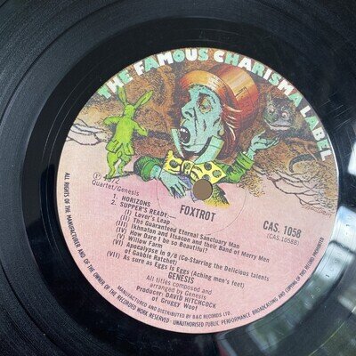 GENESIS - FOXTROT - 1st PRESS VINYL LP - A-1U / B-1U Porky Pecko Large Hatter