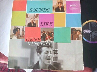GENE VINCENT - Sounds Like Gene Vincent, RARE ORIG 1959 UK MONO LP / inner