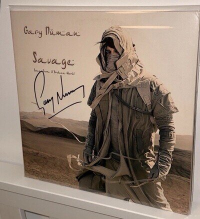 GARY NUMAN SAVAGE VINYL SIGNED AUTOGRAPHED
