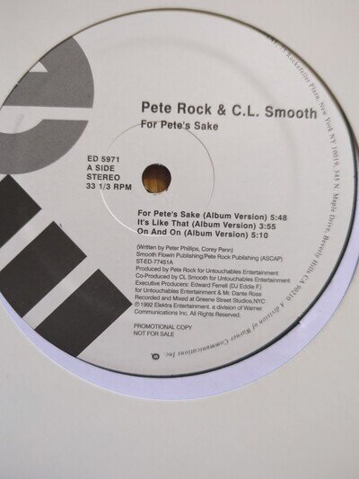 Pete Rock & C.L. Smooth - For Pete's Sake, Japan Only + Instrumentals Rare! Rap