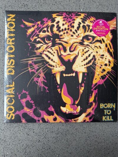Social Distortion Born to Kill LTD Vinyl 0/500 Clear Pink & Yellow Splatter New