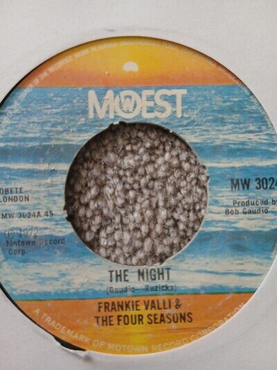 FRANKIE VALLI & THE FOUR SEASONS - THE NIGHT 7" VINYL SINGLE RECORD