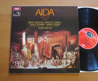 ASD 2543 Verdi Aida Highlights Nilsson Corelli Mehta NM Stereo EMI