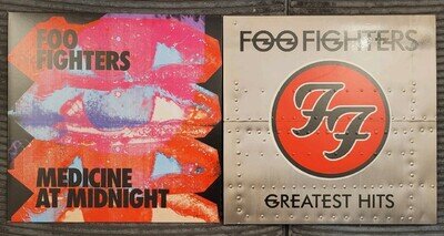 2x Foo Fighters Vinyl Bundle Greatest Hits & Medicine At Midnight Record LP Lot