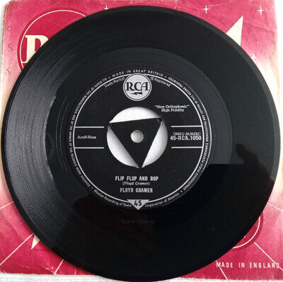 FLOYD CRAMER, FLIP FLOP AND BOP, 1958 RCA LABEL TRI-CENTER, R&R,INSTRU, EX-/ VG+