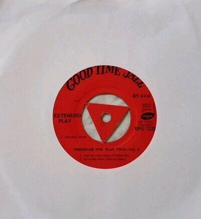 Firehouse Five Plus Two-Vol 4 Vinyl EP 7" Single.1952 Good Time Jazz EPG 1223.