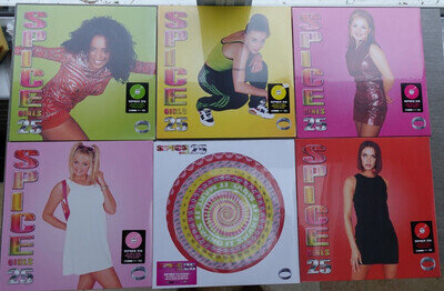 Spice Girls SET OF 6 SEALED ALBUMS SPORTY, GINGER, SCARY, BABY, POSH, & ZOETROPE