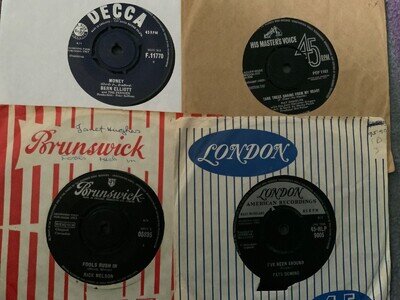 Lot of 28 UK 45s INC FATS DOMINO,, RAY CHARLES, YARDBIRDS,