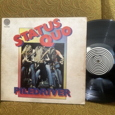 STATUS QUO - PILEDRIVER (1972 LP) 1ST UK PRESS VERTIGO SWIRL LABEL