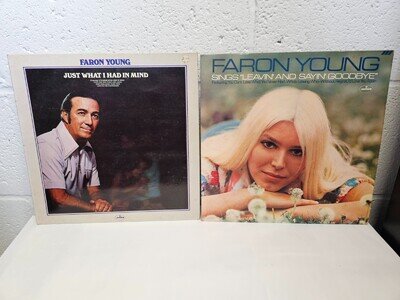 2x Faron Young Record Bundle Vinyl Album 12" Mercury - Just What I Had In Mind