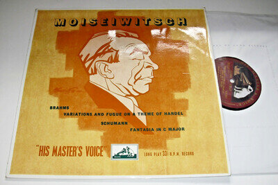 HMV CLP 1017 *BRAHMS* Variations *SCHUMANN* Fantasia *MOISEIWITSCH* - 1st Press