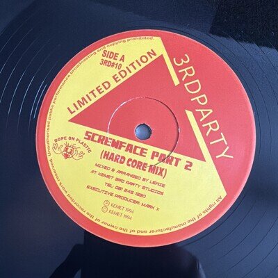 Brainkillers - Screw Face (Remixes) (12", EP, Ltd) MINT