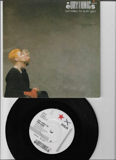 EURYTHMICS HERE COMES THE RAIN AGAIN 1983 VINYL SINGLE