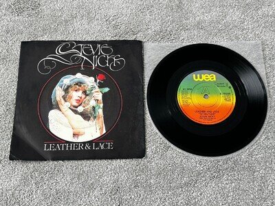 STEVIE NICKS - LEATHER & LACE / EX UK 7" VINYL SINGLE K79265 ULTRASONIC CLEANED