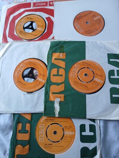 ELVIS PRESLEY VINYL SINGLES RECORDS JOBLOT