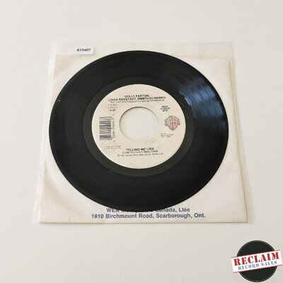 dolly parton, linda ronstadt, emmylou harris telling me lies 7" vinyl record VG+