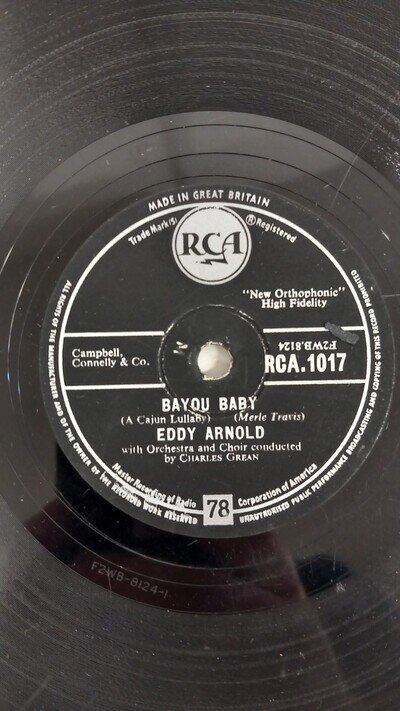 Eddy Arnold - Bayou Baby / Scarlet Ribbons - (10", Single) - 1st Press