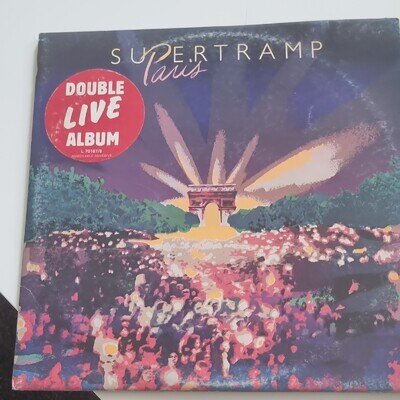 Supertramp Paris Live 1979 A&M 2x12" Black Vinyl LP 33RPM L 70167/8
