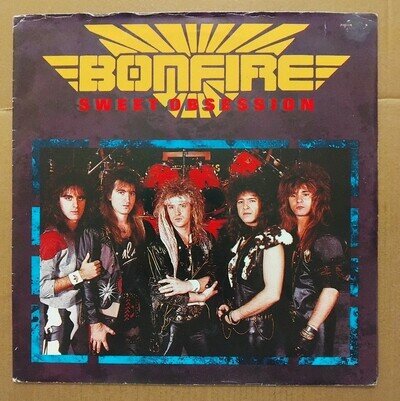 Bonfire - Sweet Obsession. 12"Single Poster Pack 1987. EX/EX/VG