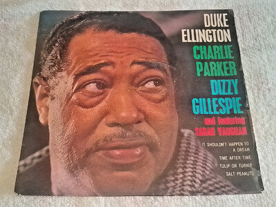DUKE ELLINGTON, CHARLIE PARKER, DIZZY GILLESPIE & SARAH VAUGHAN- 7" VINYL RECORD