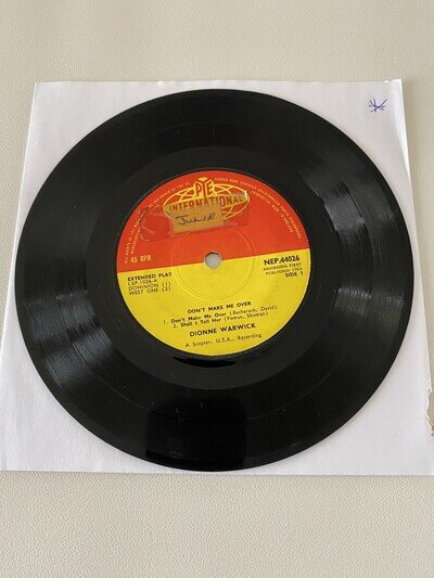 Dionne Warwick-DON'T MAKE ME OVER 7" VINYL E.P RECORD 1964!
