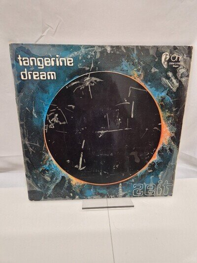 VINYL TANGERINE DREAM ZEIT DOUBLE LP PLASTIC PEELING OFF COVER CG P37