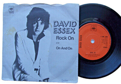 David Essex - Rock On / On and On 1973 Picture Sleeve Good Condition CBS 1693