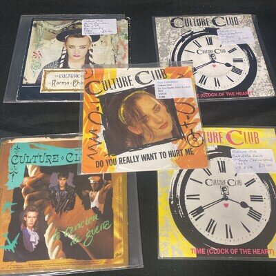 Vinyl Records 7" Singles 5 x 1980's Culture Club 5 different singles - (9514)