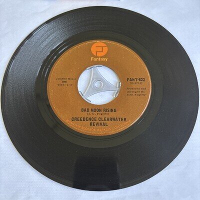 Creedence Clearwater Revival Bad Moon Rising 1976 Single Fantasy Records 7 Inch