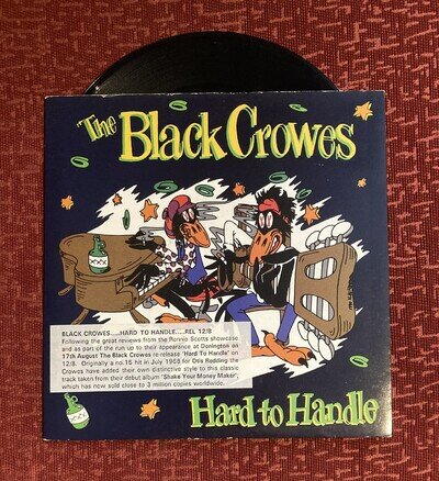 The Black Crowes - Hard To Handle, 7" Vinyl Single Promo Copy VG, Free P&P