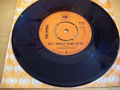 THE BYRDS ALL I REALLY WANT TO DO 7" VINYL 1965 - VG/FAIR