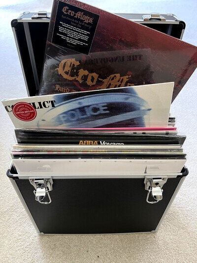 PUNK ROCK METAL VINYL LP COLLECTION + FLIGHT CASE NEW SEALED JOB LOT