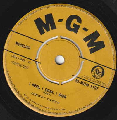 RARE CONWAY TWITTY THE PICK UP PLAYS GREAT
