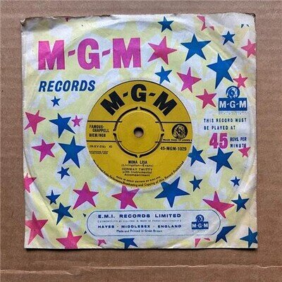 CONWAY TWITTY MONA LISA 7" 1959 with Heaven - nice copy with only light signs of