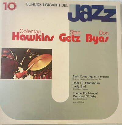 Coleman Hawkins Stan Getz Don Byas Giganti Del Jazz Vol. 10 Vinyl LP VG g/fold