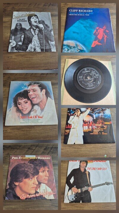 Large Collection of 63 Cliff Richard 45 RPM 7 Inch Vinyl Singles