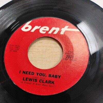 LEWIS CLARK: dog / i need you, baby BRENT 7" Single 45 RPM EX PLUS
