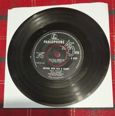 7" Single - Cilla Black, Anyone Who Had A Heart, 1964, PARLOPHONE (R 5101)