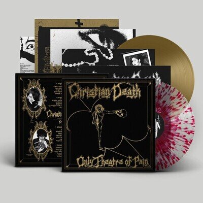 Christian Death - Only Theatre of Pain (POSTER + CLEAR RED SPLATTER & GOLD 2xVIN