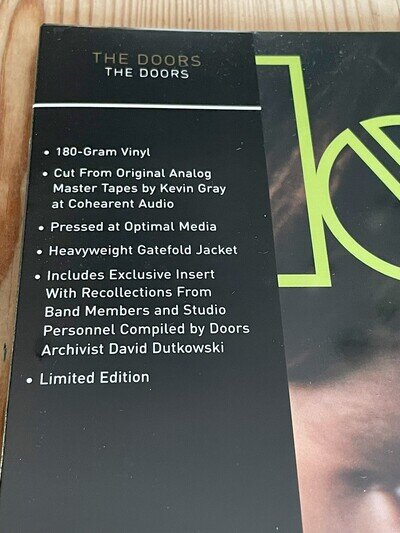 The Doors: the Doors LP (Rhino High Fidelity All Analogue AAA Vinyl) Kevin Gray