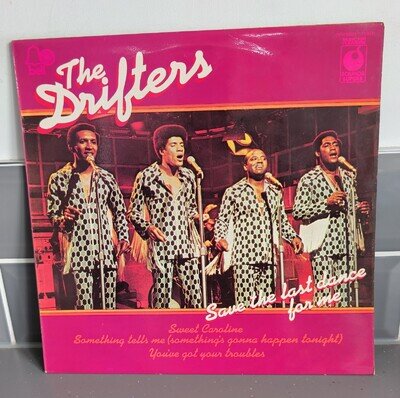 THE DRIFTERS - SAVE THE LAST DANCE FOR ME 1975 UK REISSUE SPR 90083 EX/G+