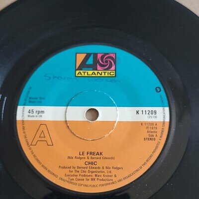 Chic Le Freak 1978 Atlantic 7" Black Vinyl 45 RPM Single K 11209