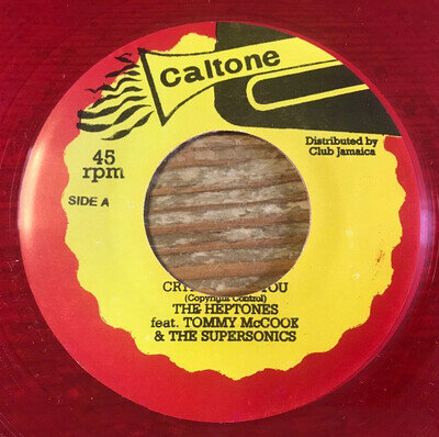 The Heptones Crying Over You 45 rpm Red Vinyl 7" Reggae Tommy McCook Supersonics