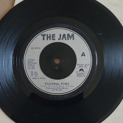 The Jam Funeral Pyre 1981 Polydor 7" Black Vinyl Single 45 RPM POSP 257