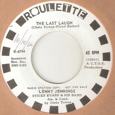 LENNY JENNINGS The Last Laugh ROULETTE PROMO NORTHERN SOUL USA 45