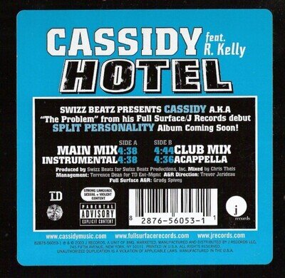 Cassidy Feat. R. Kelly - Hotel (12") (Near Mint (NM or M-)) - 4225549821